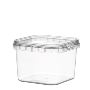 Picture of TPS Plastic pot vierkant 225ml met veiligheidssluiting inclusief deksel
